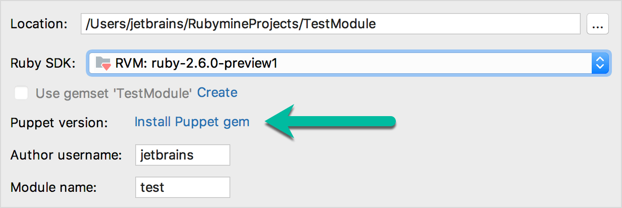 Install Puppet gem Install Puppet gem