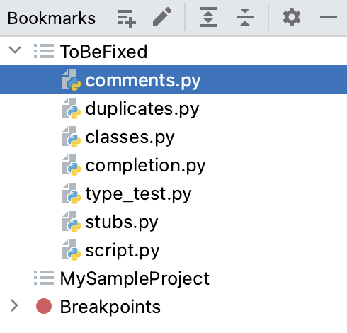Lists of bookmarks Lists of bookmarks