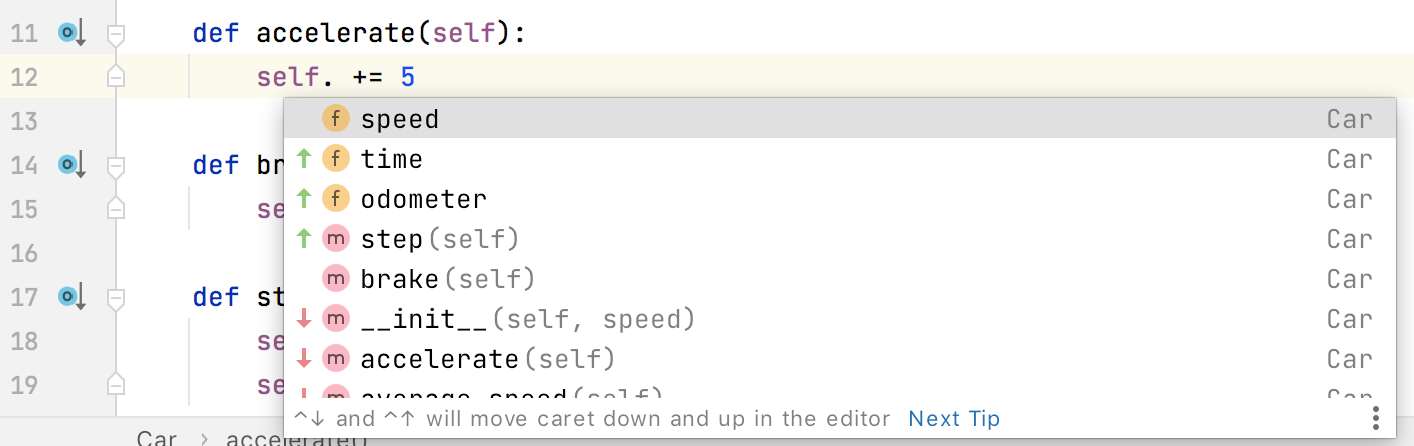 Code completion Code completion