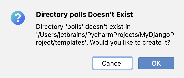 Confirmation of directory creation Confirmation of directory creation