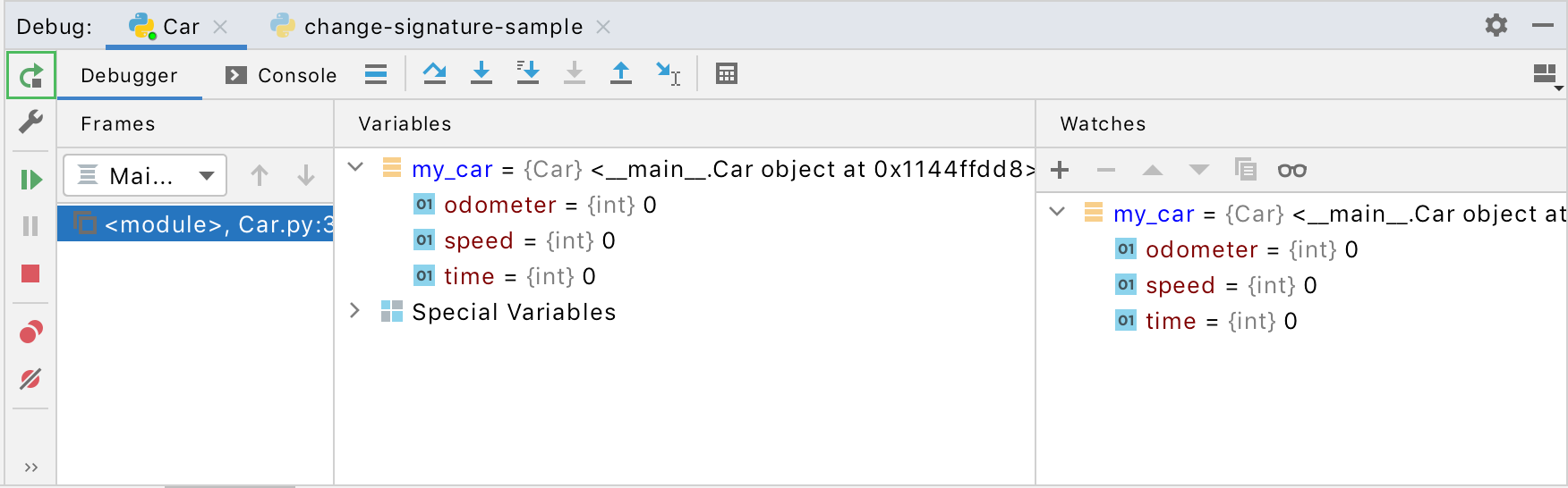 the Rerun button the Rerun button