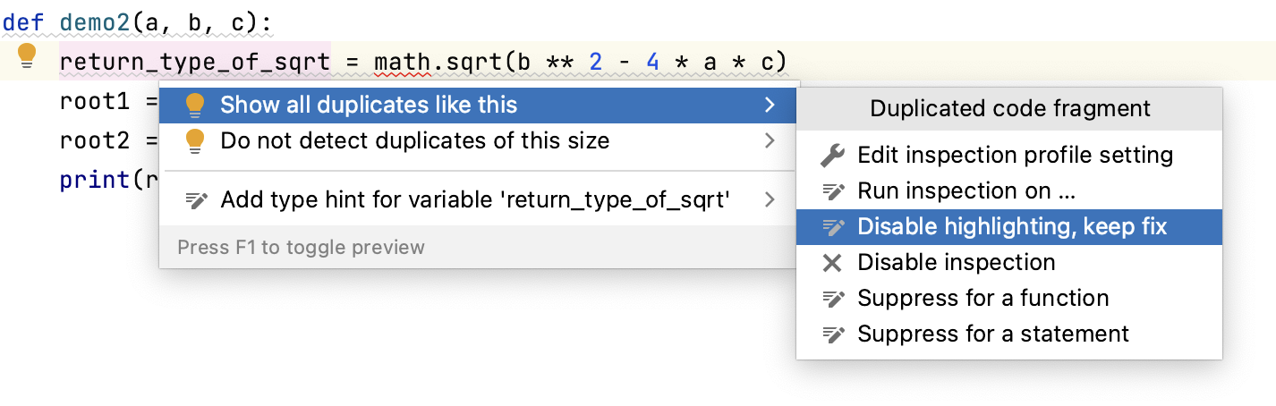 Disable highlighting, keep the fix Disable highlighting, keep the fix