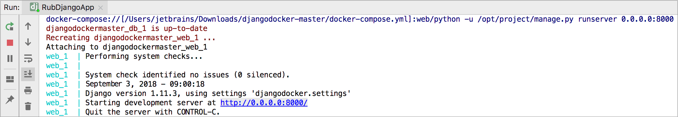 Docker compose run Docker compose run