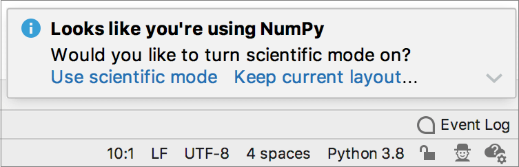 Enable the scientific view Enable the scientific view