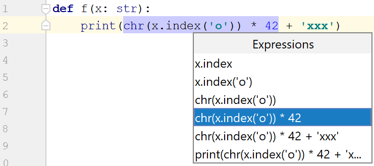 Select an expression Select an expression
