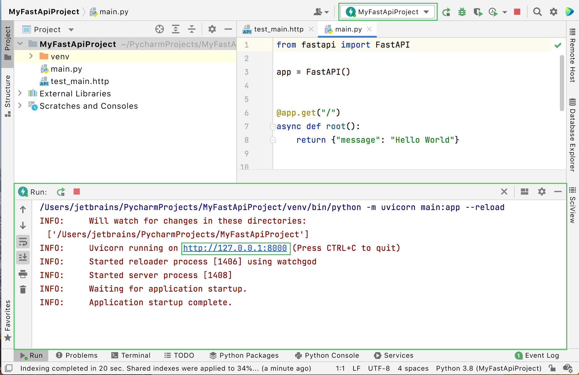 Running FastAPI application Running FastAPI application