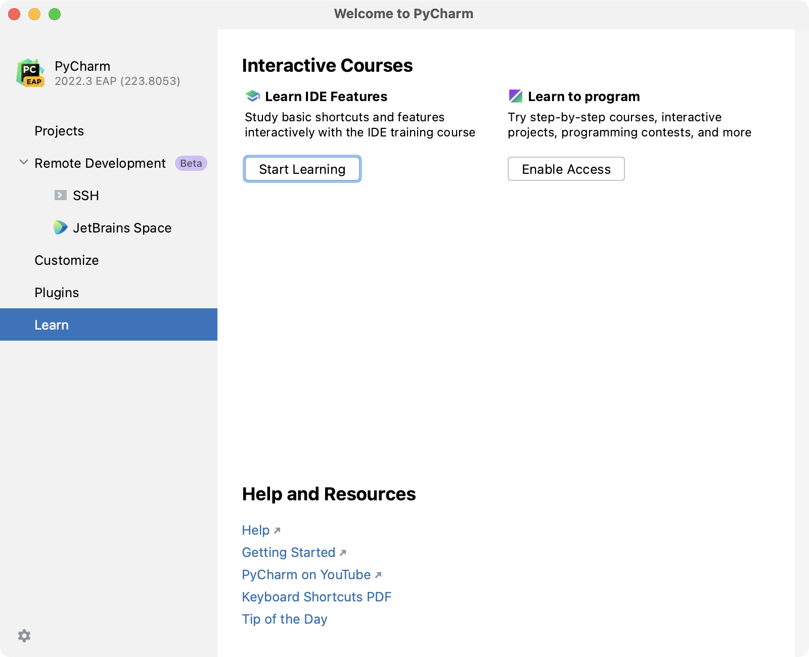 Start Learning Start Learning