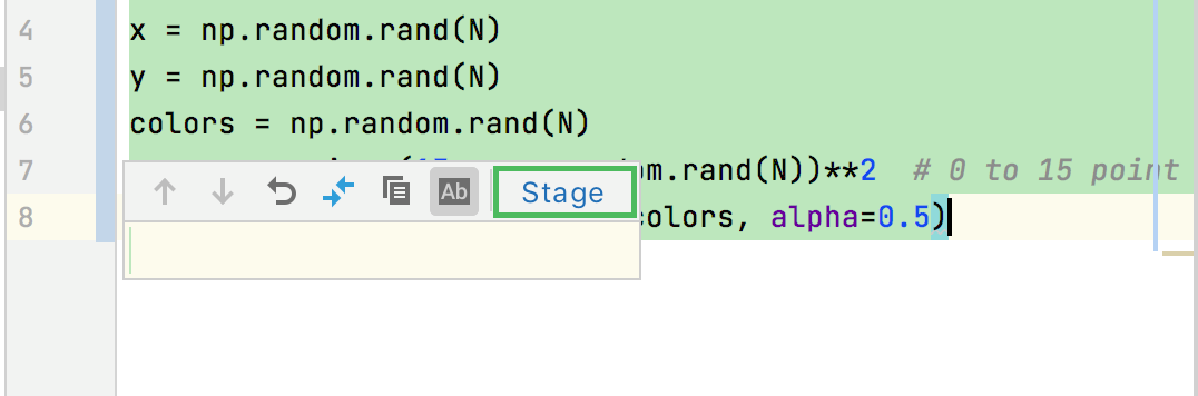 Stage change from the editor Stage change from the editor