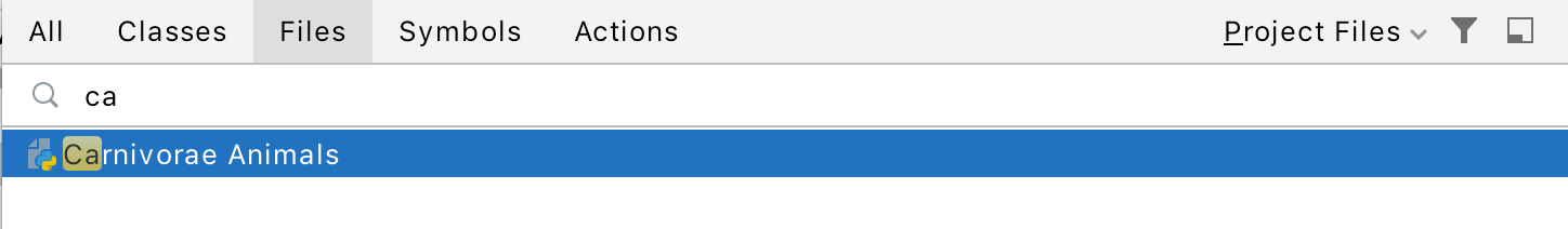 Search in files Search in files