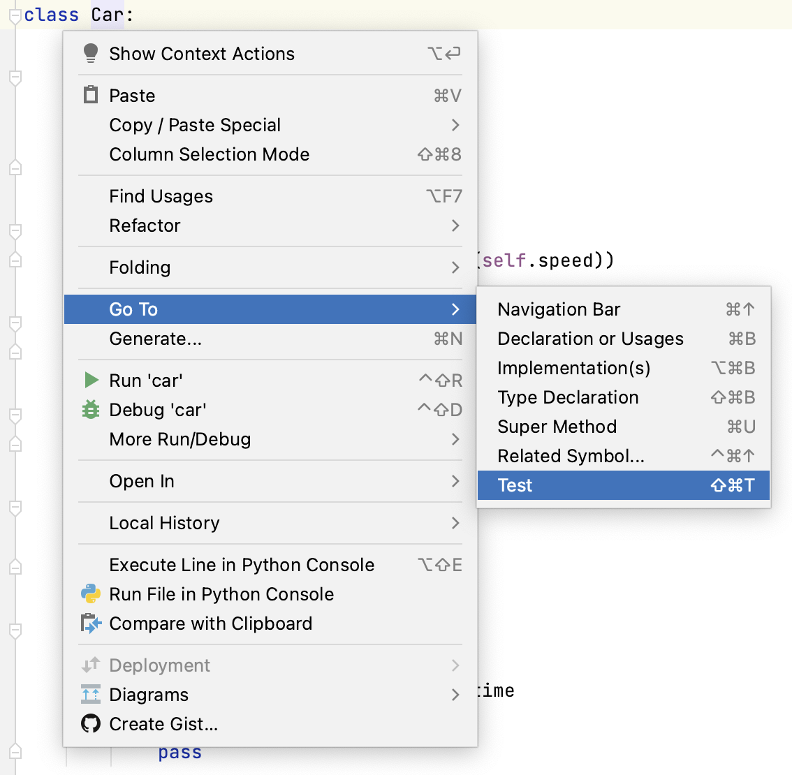 Go to test Go to test