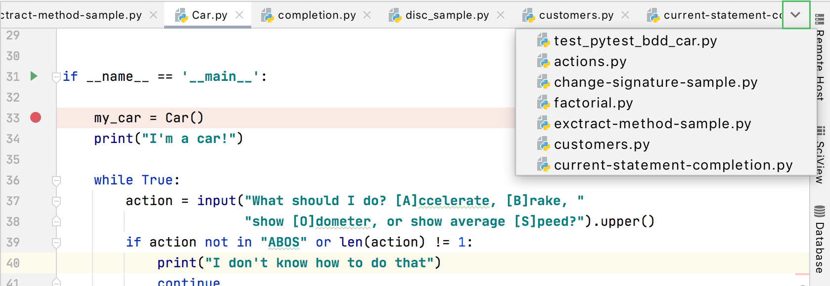 Hidden tabs Hidden tabs