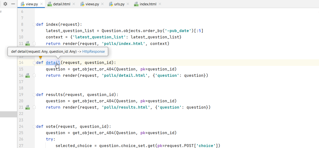 Jump to detail via URL Jump to detail via URL