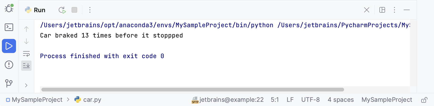 Run tool window Run tool window