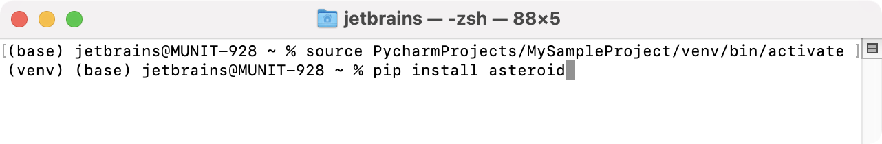 Installing a Python package on a virtual environment Installing a Python package on a virtual environment