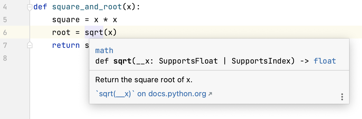 Quick documentation Quick documentation