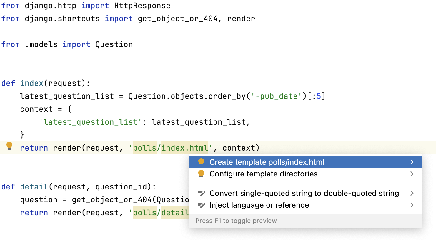 Quick-fix for Django a template Quick-fix for Django a template