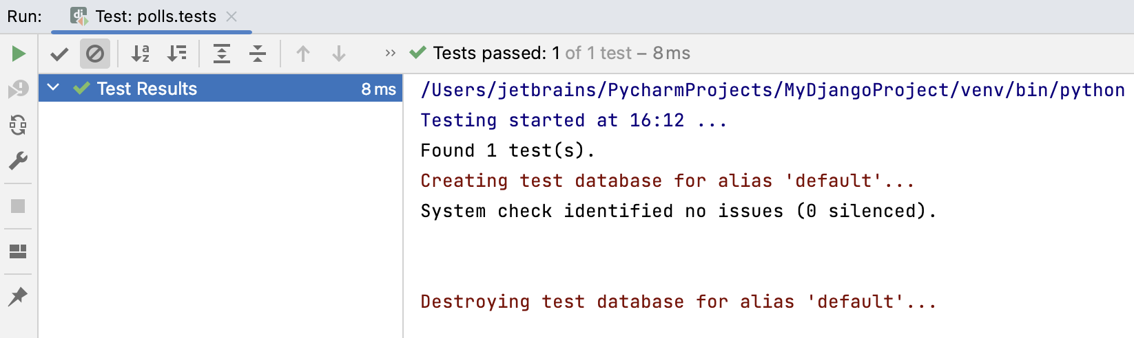 Running tests Running tests