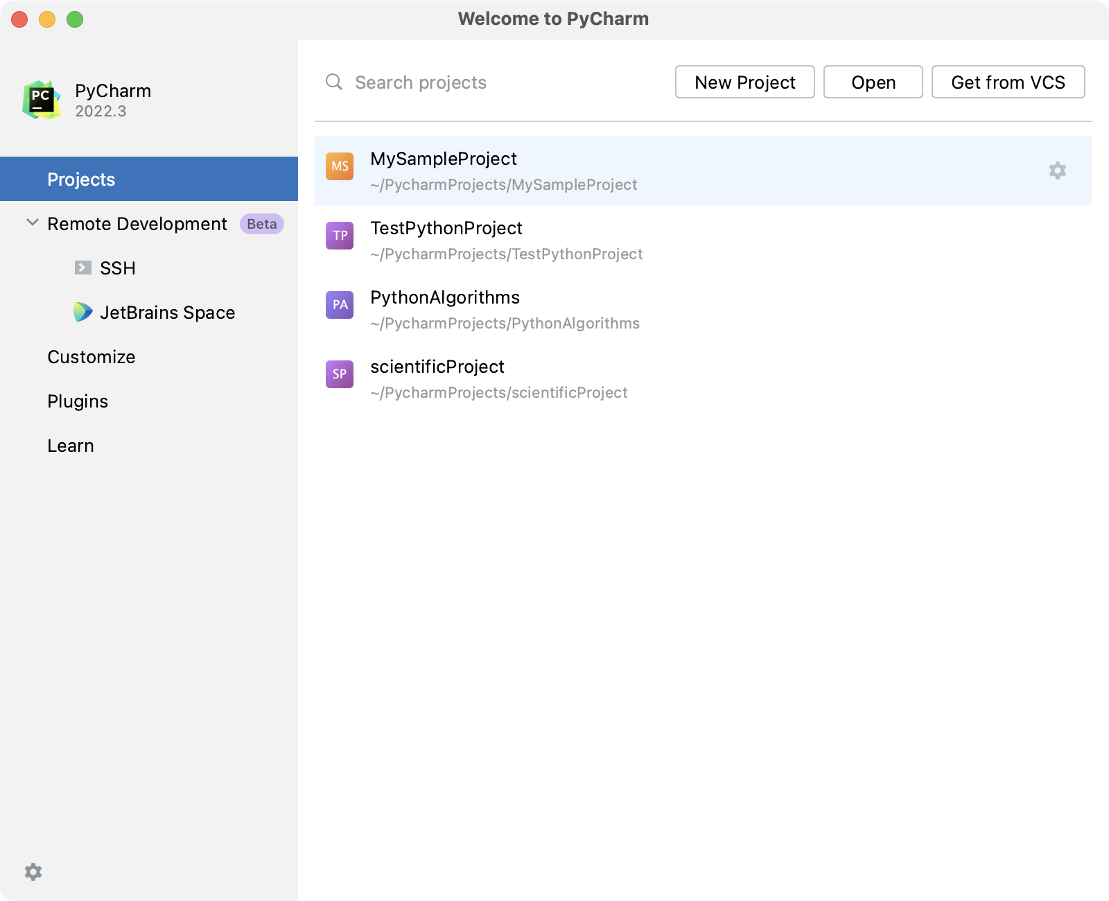Welcome Screen options Welcome Screen options