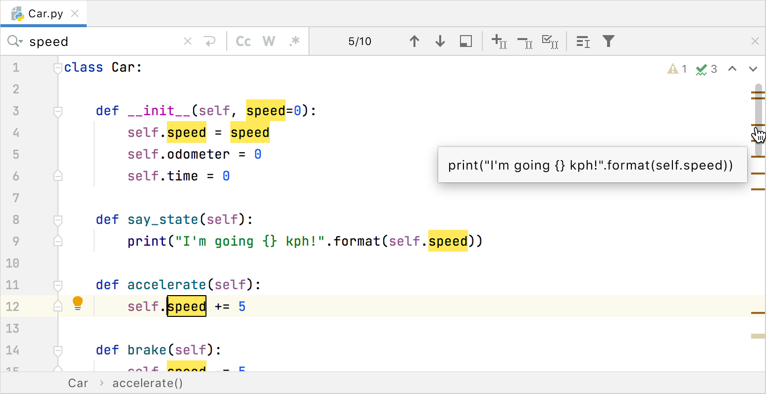 Highlight Usages in File Highlight Usages in File