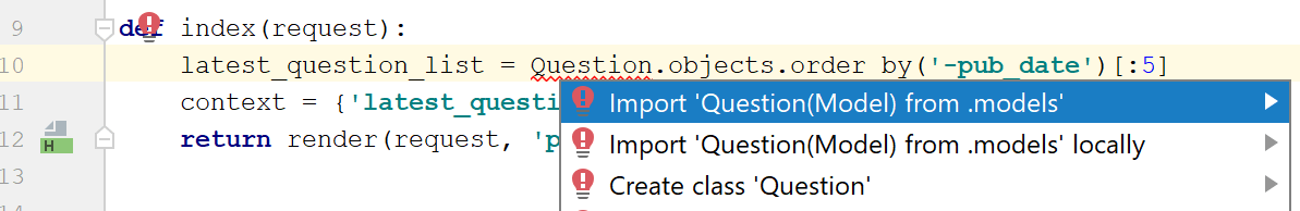 choose a class to import choose a class to import
