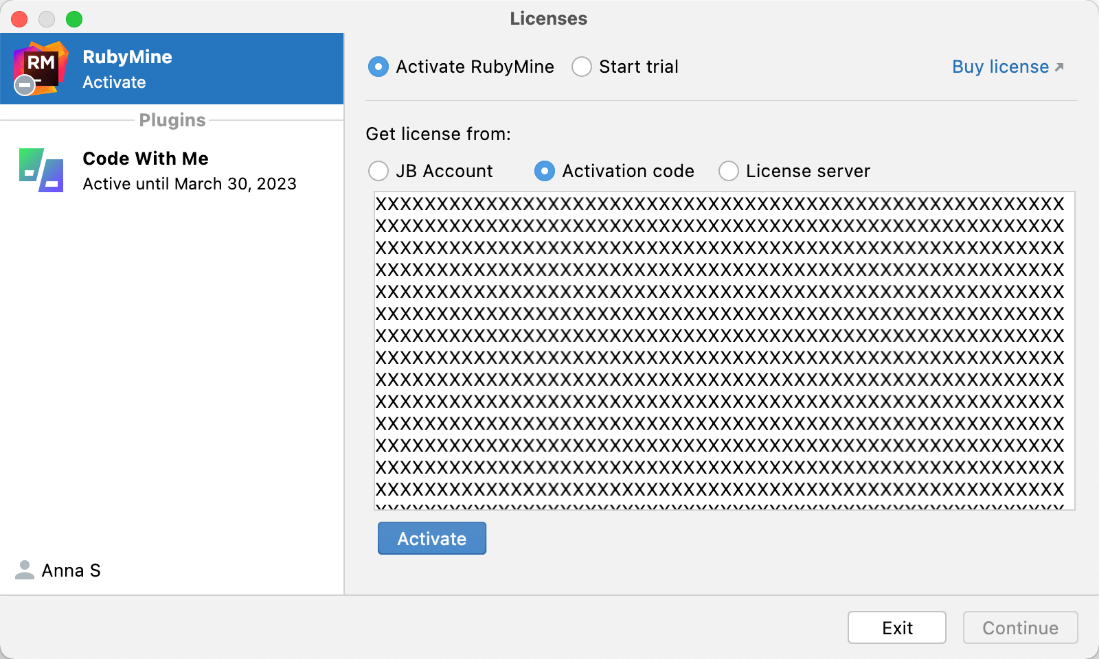 Activate RubyMine license with an activation code Activate RubyMine license with an activation code