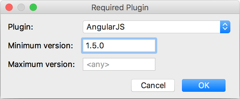 Add required plugin dialog Add required plugin dialog