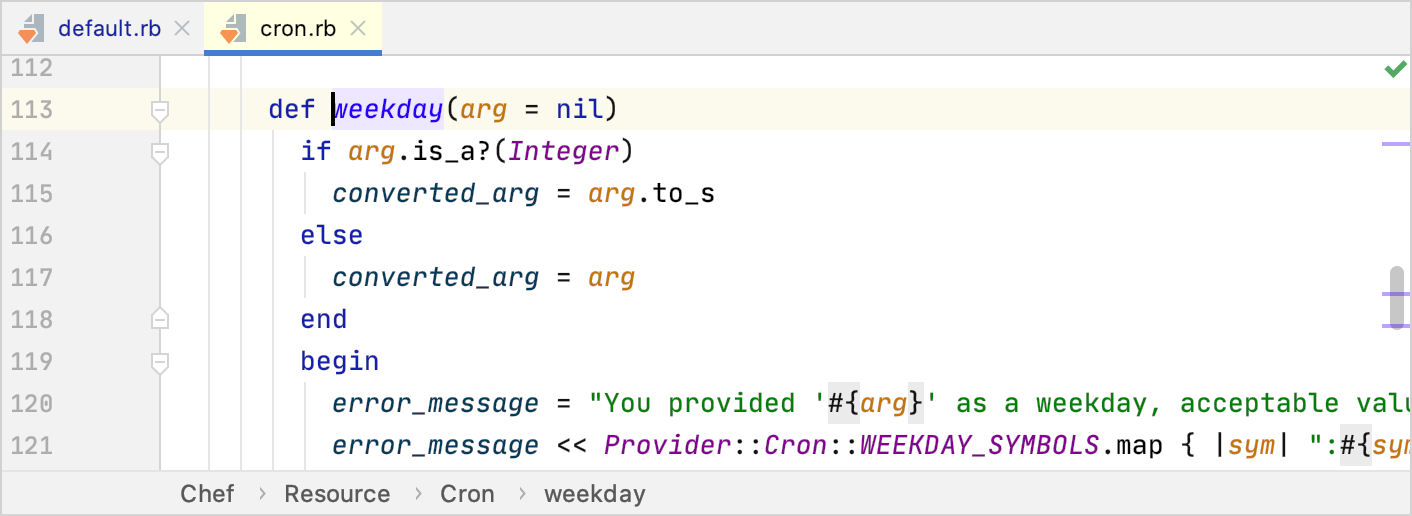 Chef navigation Chef navigation