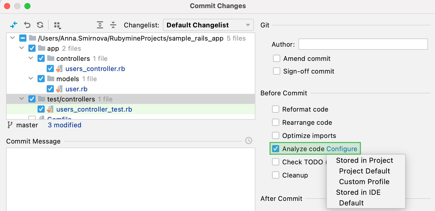 Run inspections before commit Run inspections before commit