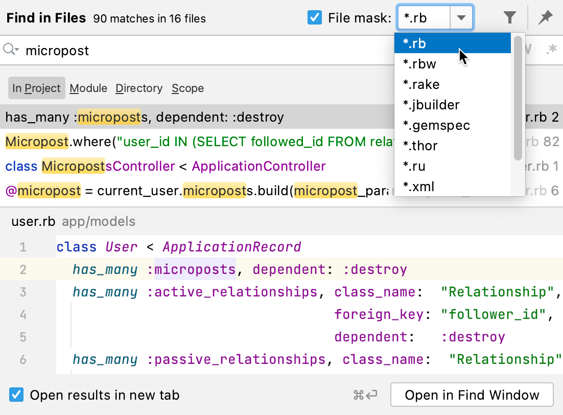 File mask search File mask search