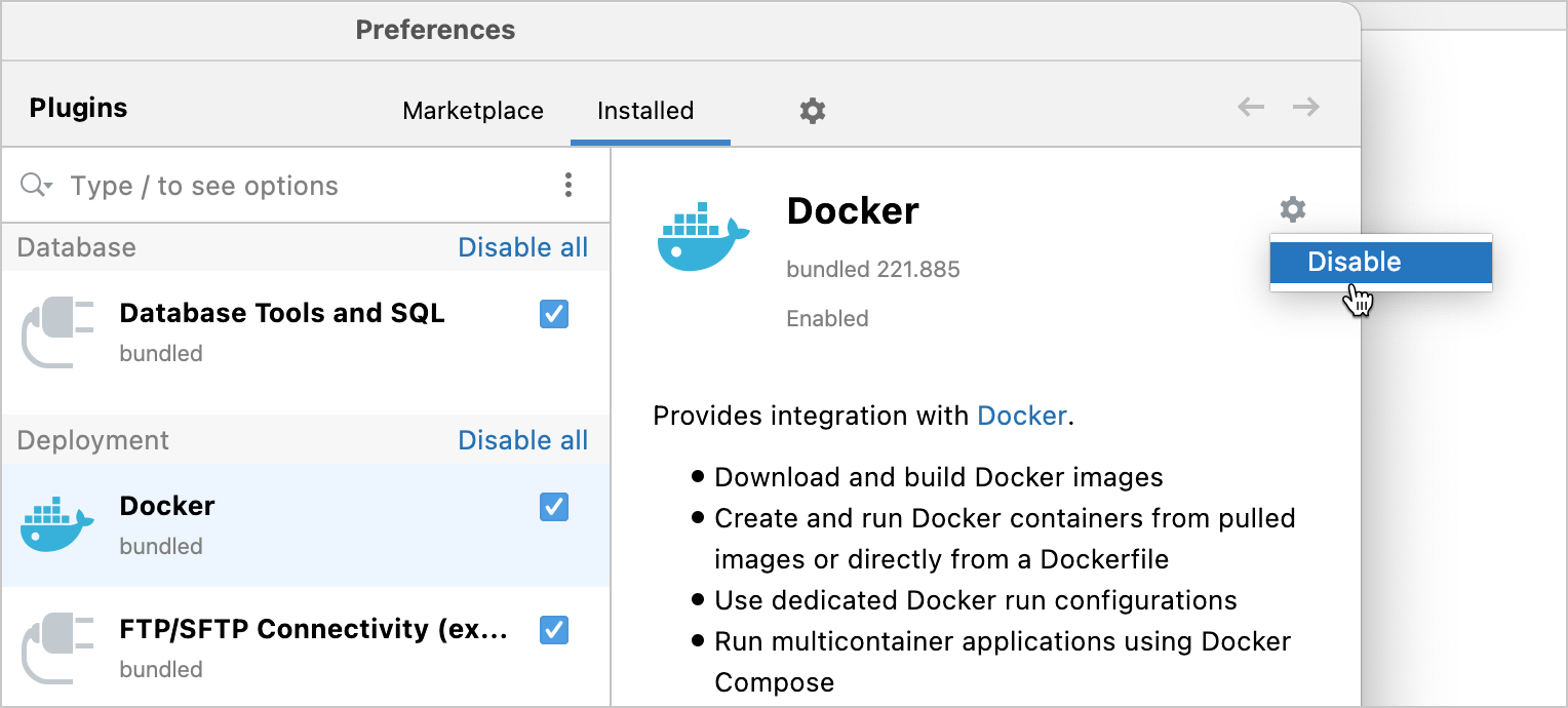 Disabling am installed plugin Disabling am installed plugin