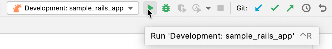 Run selected configuration Run selected configuration