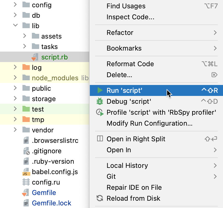 Run a script Run a script