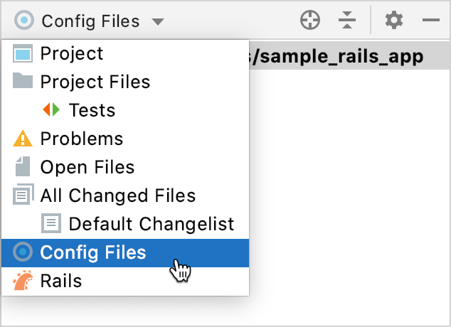 The new scope shown in the Project tool window The new scope shown in the Project tool window