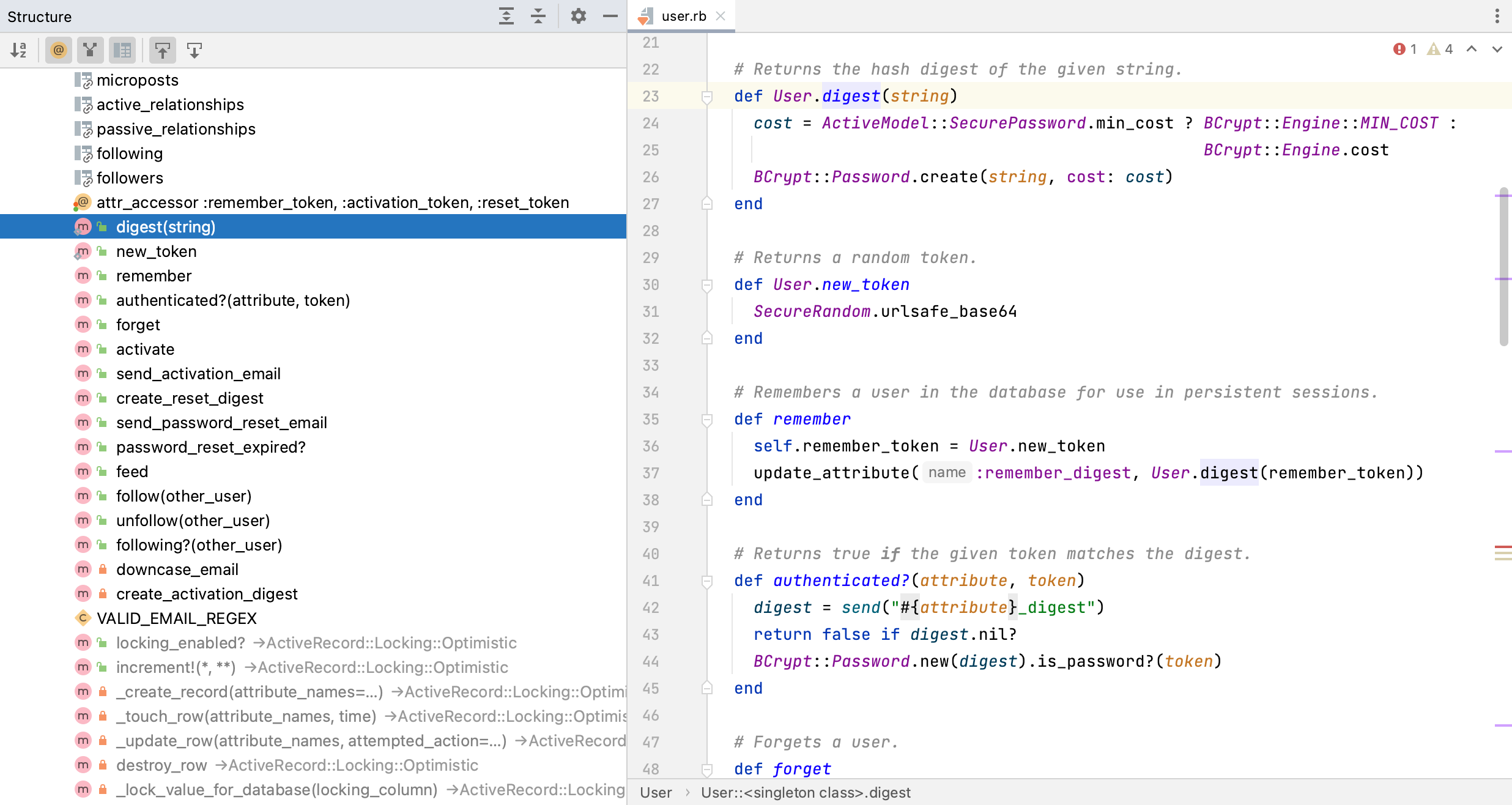 Structure view Structure view