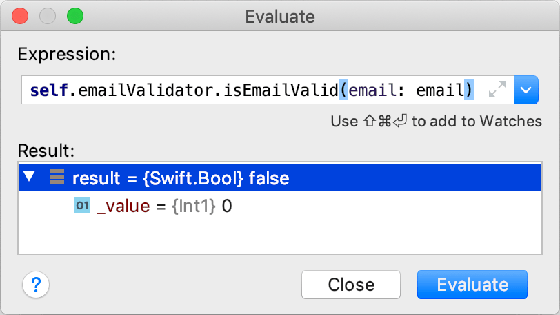 Expression result is calculated