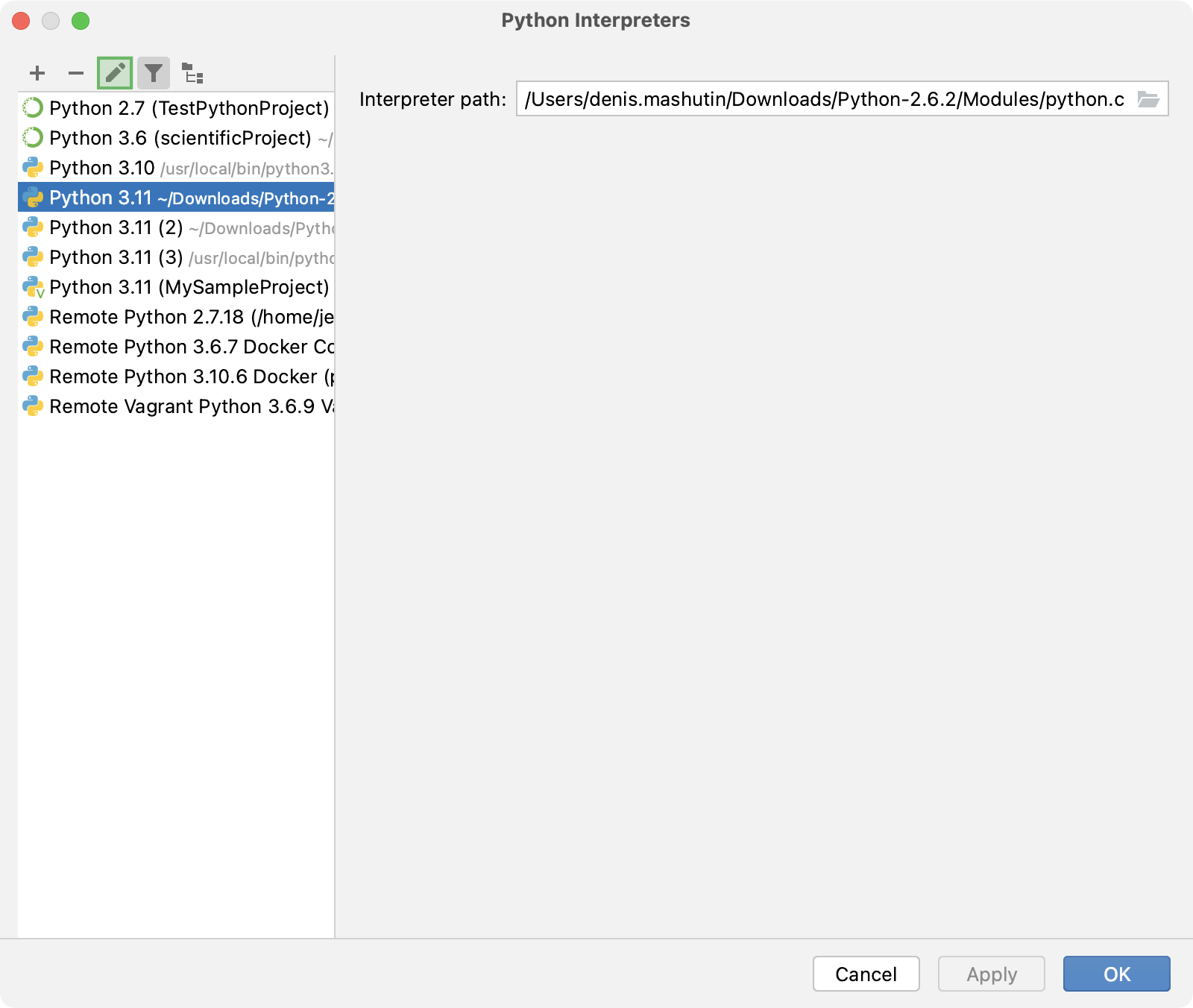 Configure a Python interpreter | PyCharm Documentation