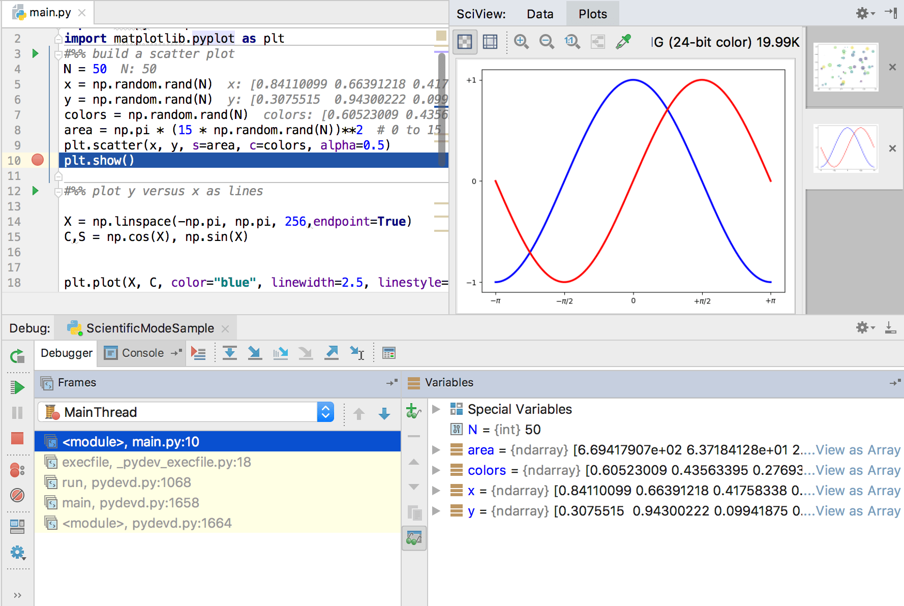 Matplotlib debugging