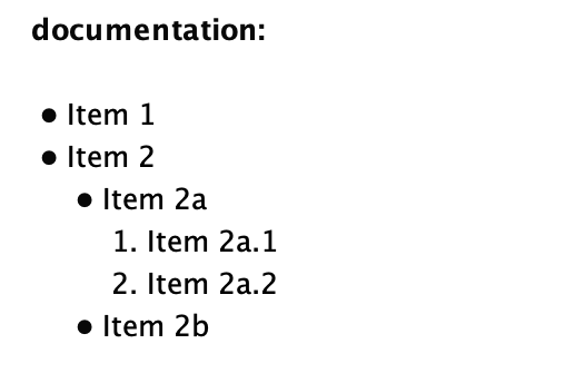 List styles applied List styles applied