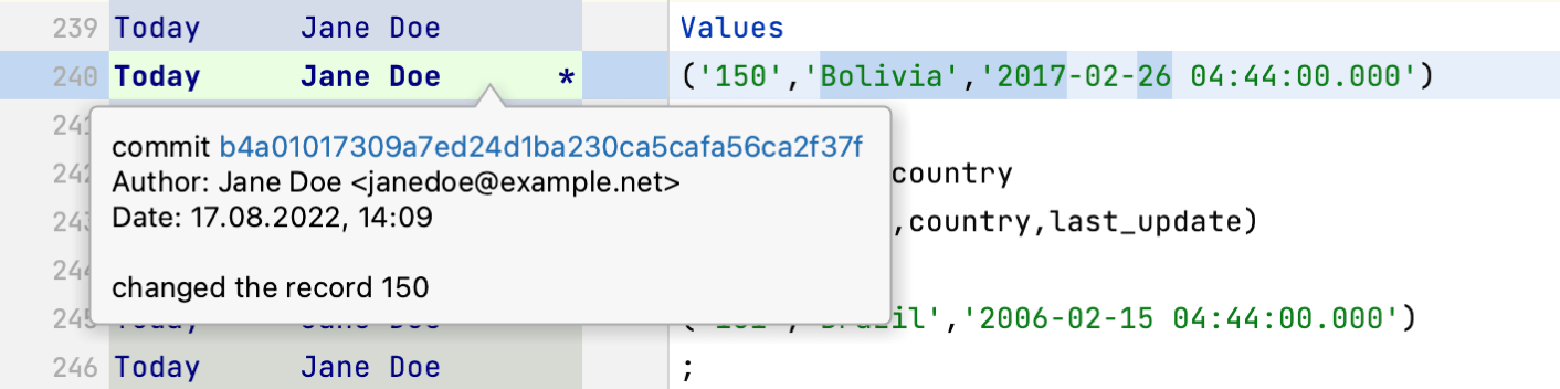 Difference in lines Difference in lines