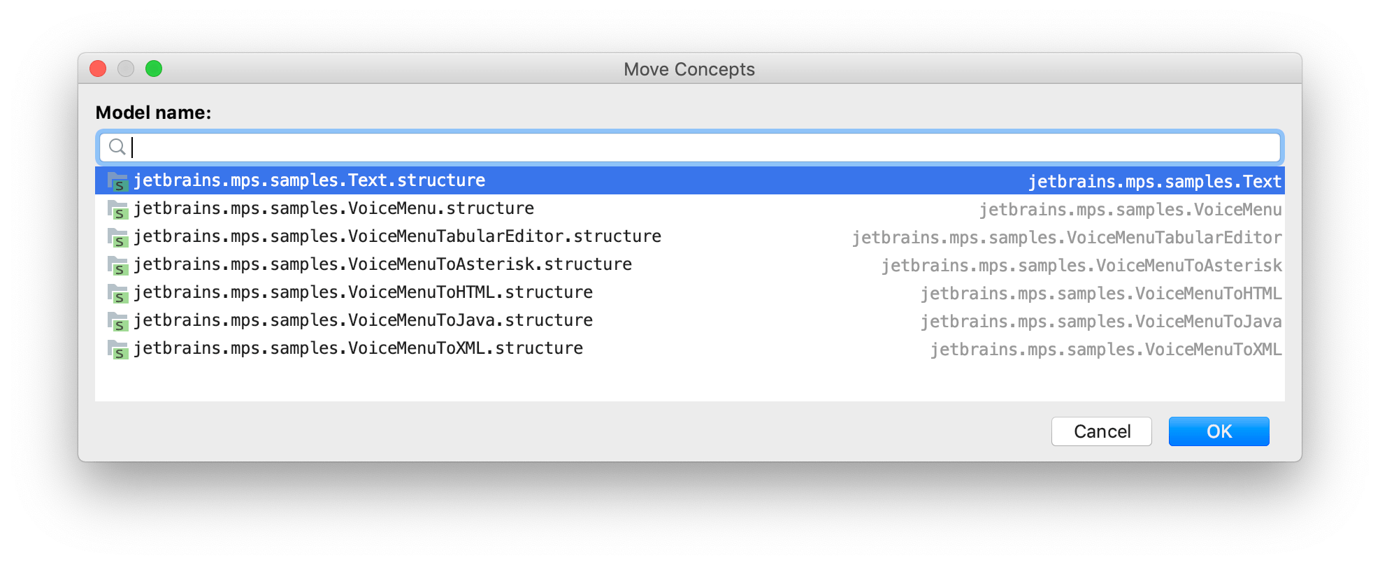 Move Concept Dialog Move Concept Dialog
