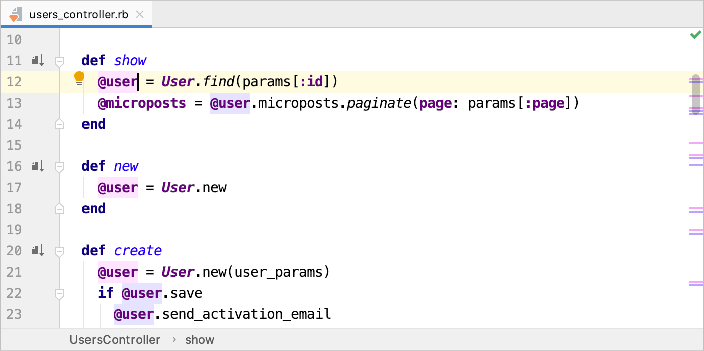 Highlight Usages in File Highlight Usages in File