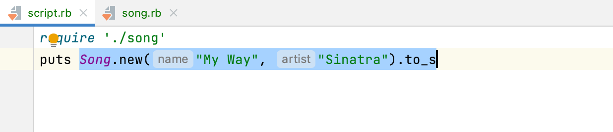 Select code Select code