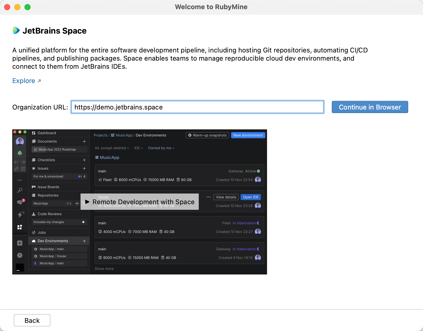 Log in to Space Log in to Space