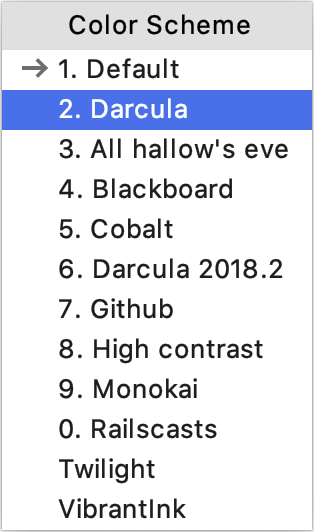 Switch color scheme popup Switch color scheme popup
