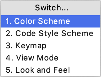 Switch scheme popup Switch scheme popup