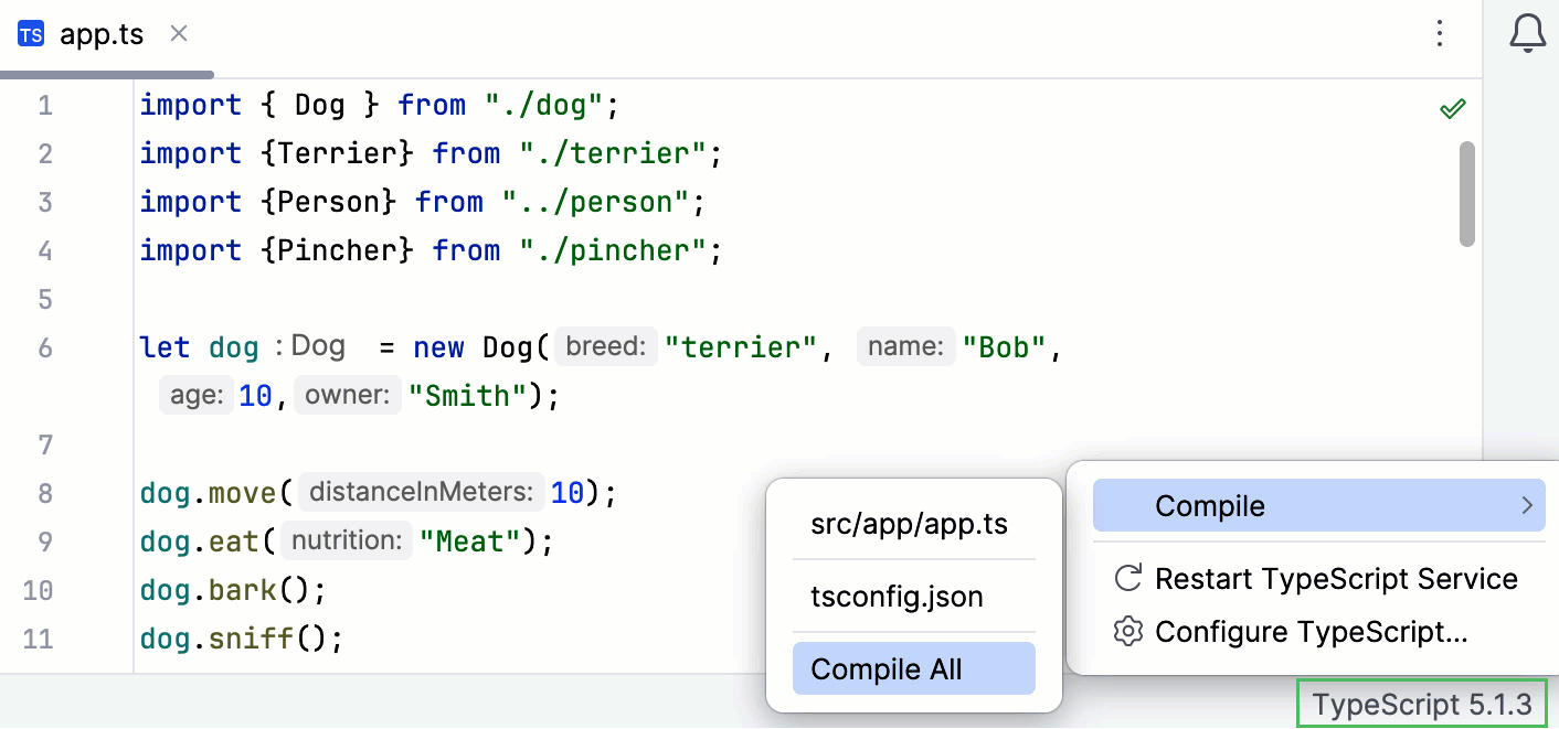 TypeScript: monitor compilation errors