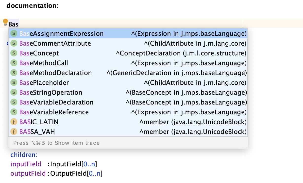 Completing a node reference