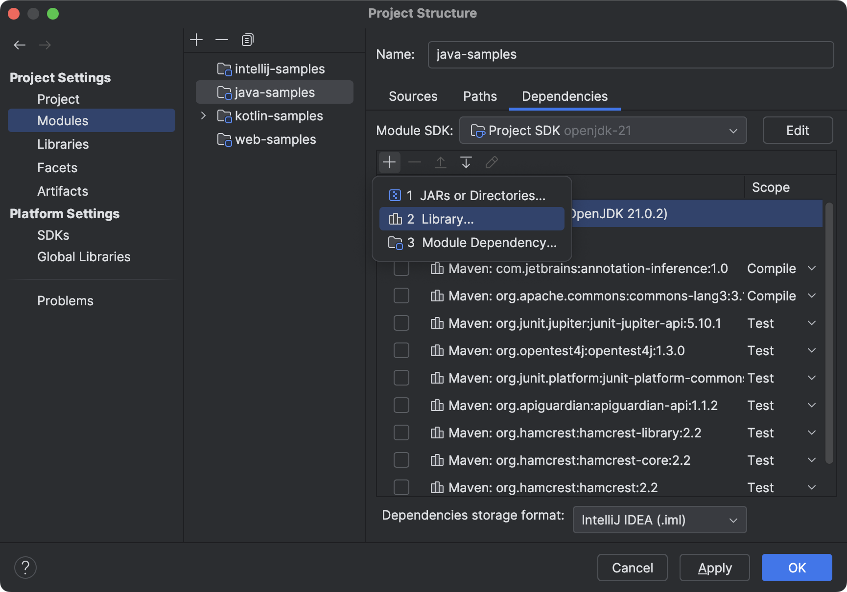 Libraries | IntelliJ IDEA Documentation