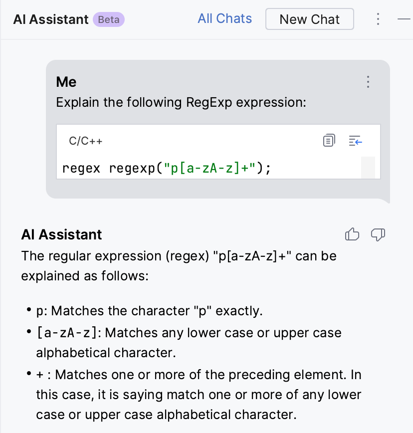 CLion: Regex explained with follow up questions CLion: Regex explained with follow up questions