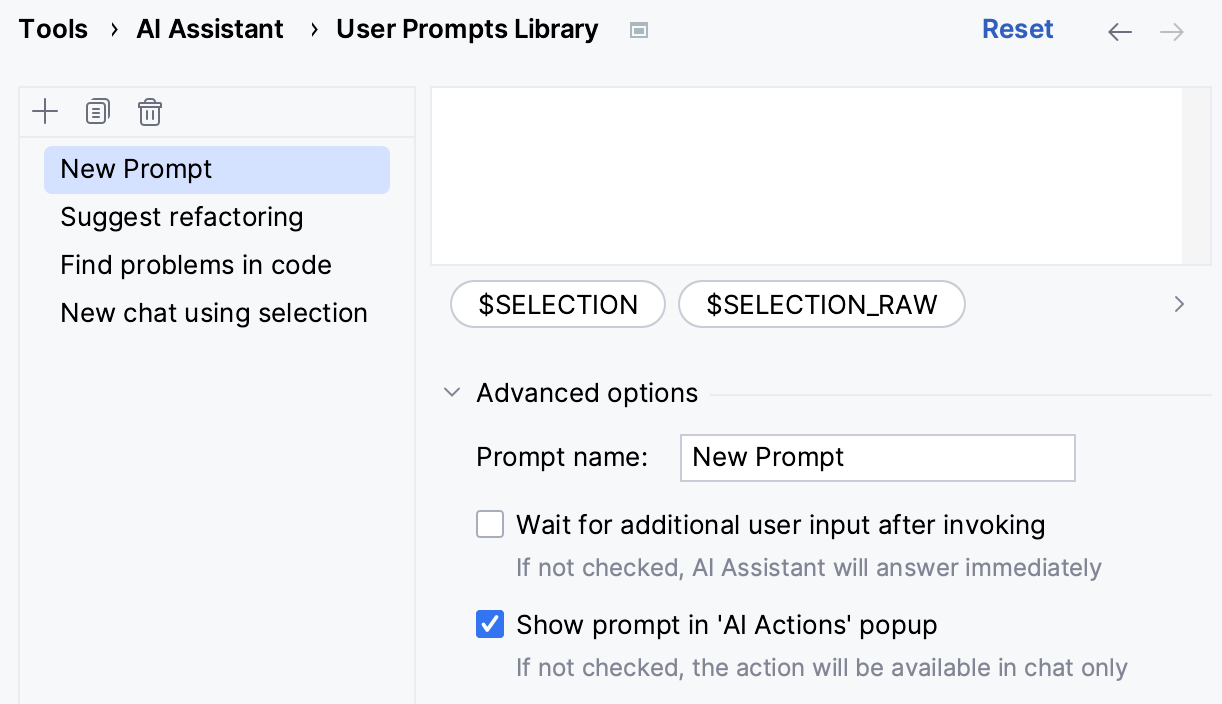 CLion: User prompts library settings CLion: User prompts library settings